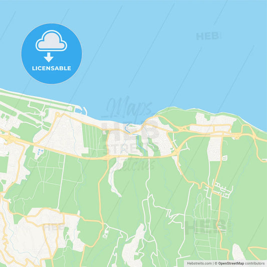 Sainte-Marie, France Vector Map - Classic Colors