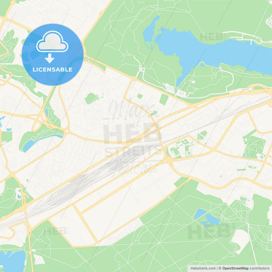 Trappes, France Vector Map - Classic Colors