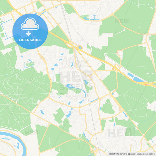 Savigny-le-Temple, France Vector Map - Classic Colors