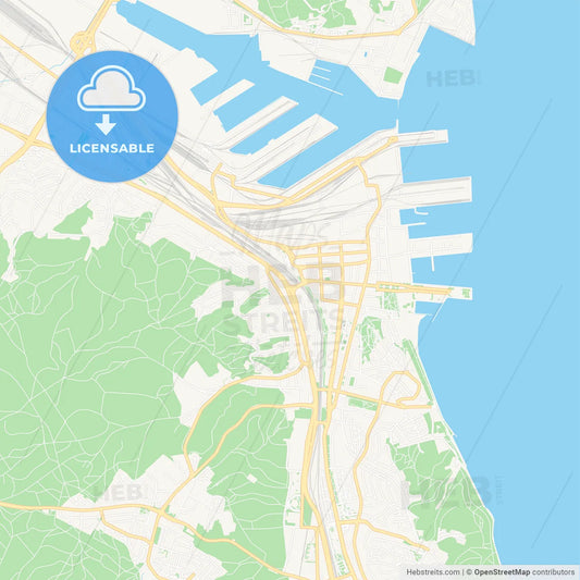 Gdynia, Poland Vector Map - Classic Colors