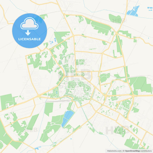 Zamosc, Poland Vector Map - Classic Colors