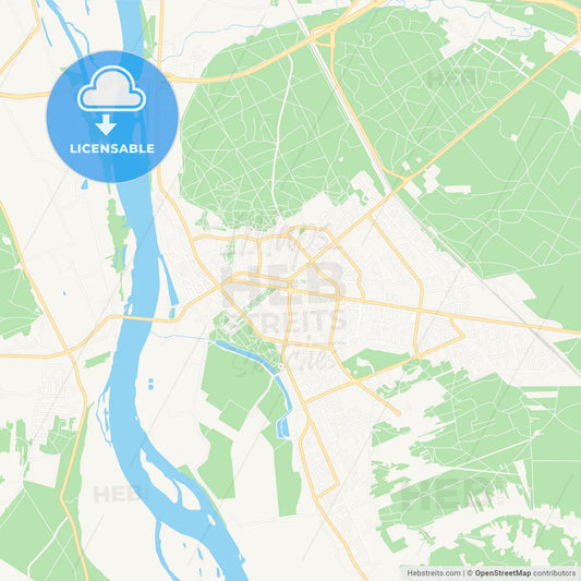 Pulawy, Poland Vector Map - Classic Colors