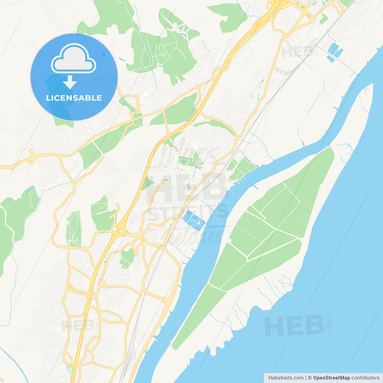 Povoa de Santa Iria, Portugal Vector Map - Classic Colors