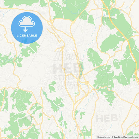 Sao Joao da Madeira, Portugal Vector Map - Classic Colors