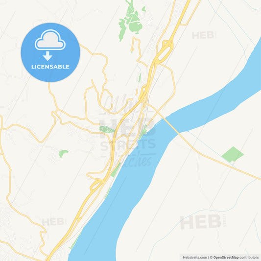 Vila Franca de Xira, Portugal Vector Map - Classic Colors