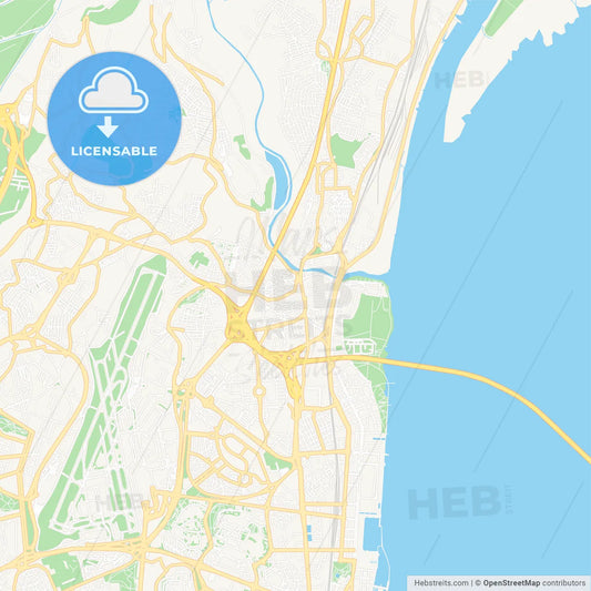 Sacavem, Portugal Vector Map - Classic Colors