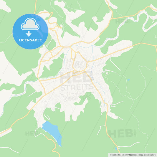 Medias, Romania Vector Map - Classic Colors