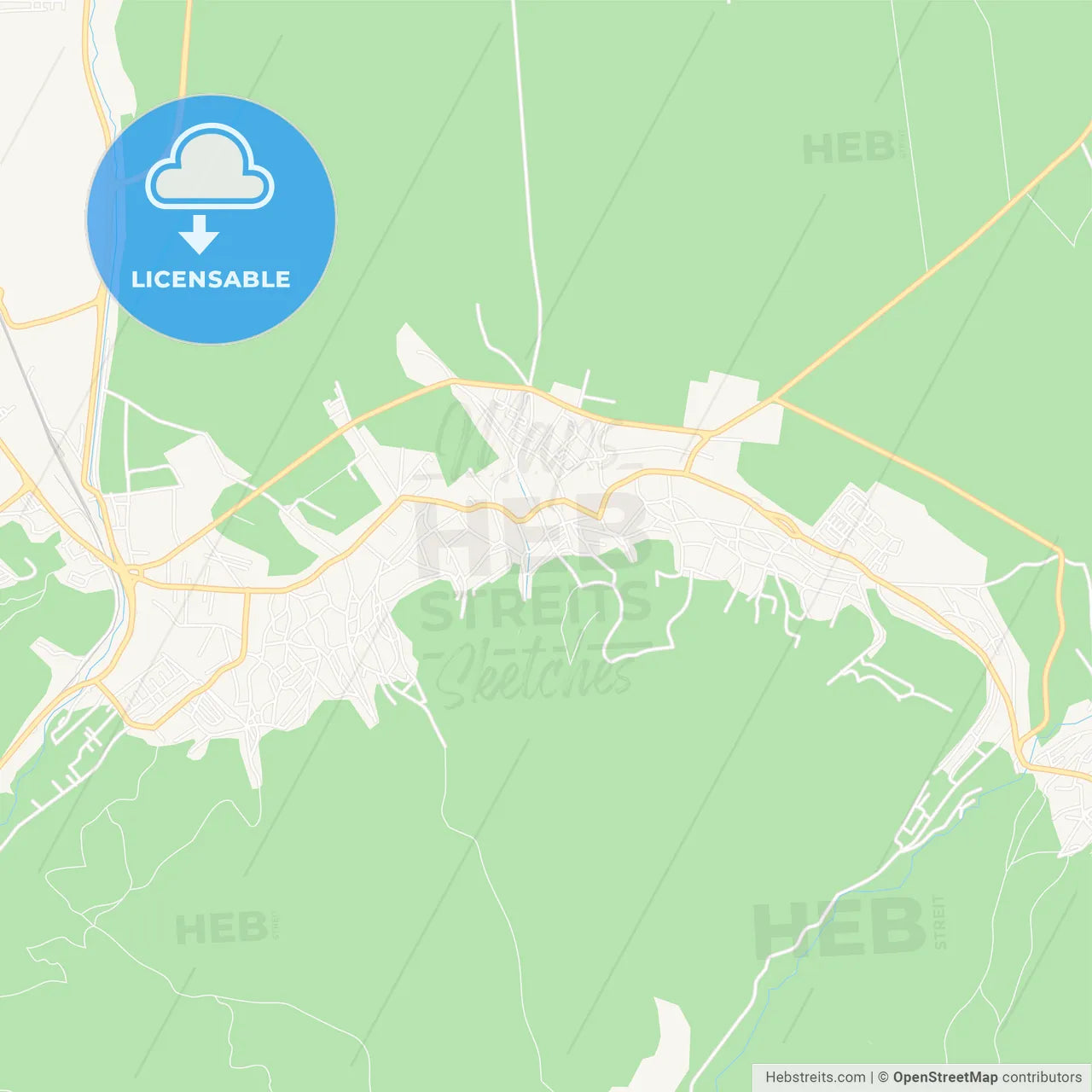 Sacele, Romania Vector Map - Classic Colors