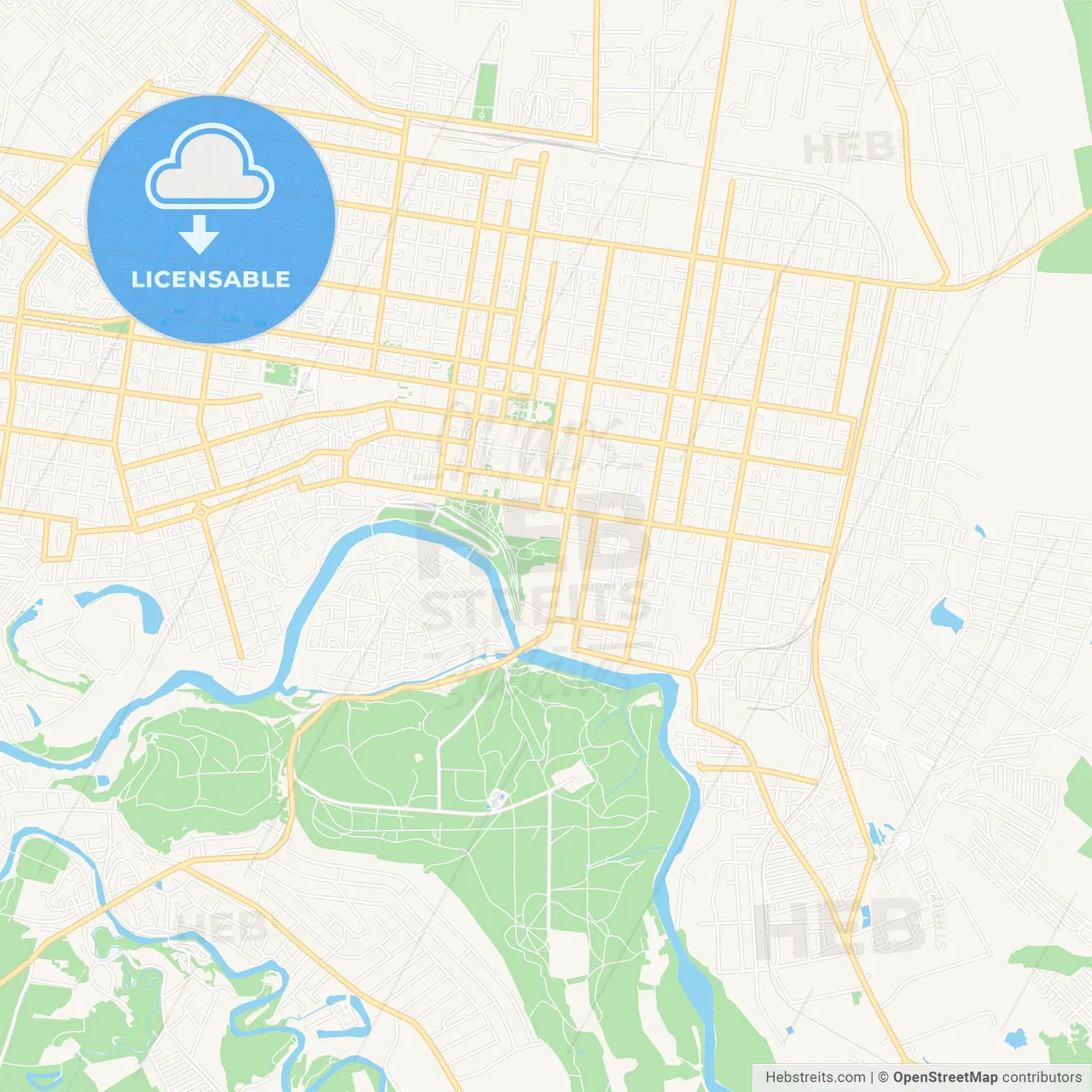 Maykop, Russia Vector Map - Classic Colors