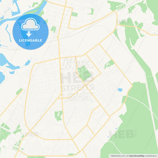 Kovrov, Russia Vector Map - Classic Colors