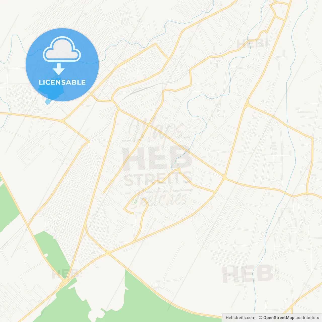 Nazran, Russia Vector Map - Classic Colors