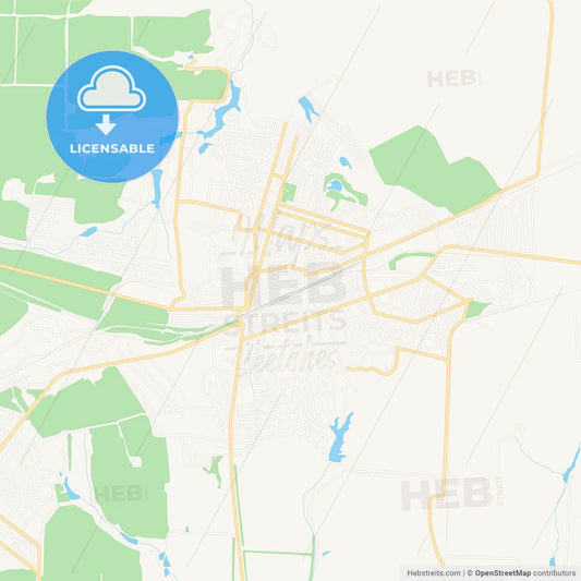 Gukovo, Russia Vector Map - Classic Colors