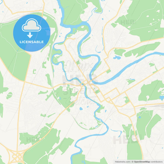 Kungur, Russia Vector Map - Classic Colors