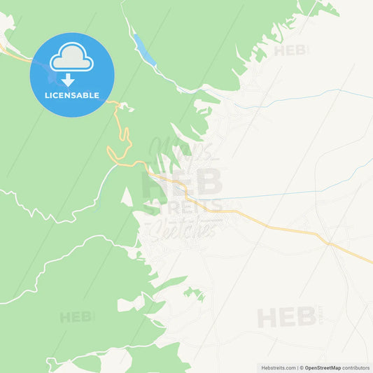 Presevo, Serbia Vector Map - Classic Colors