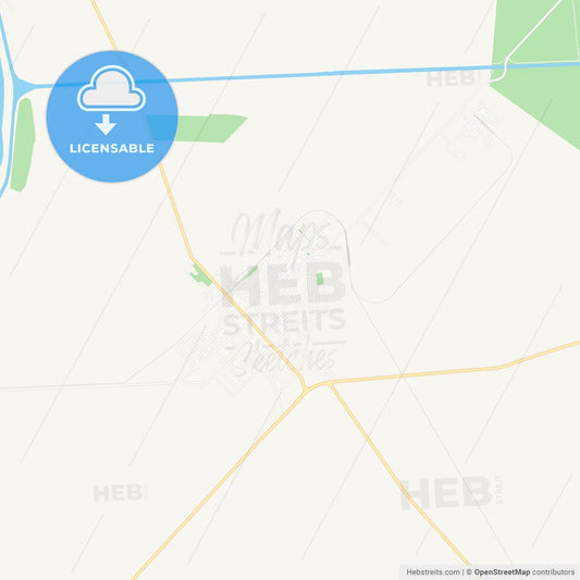 Odzaci, Serbia Vector Map - Classic Colors