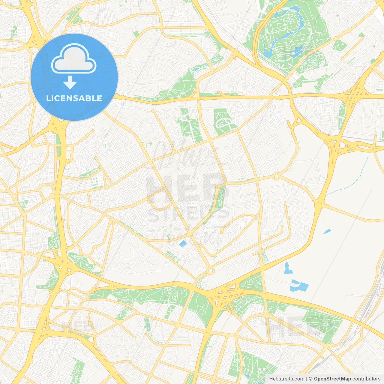 San Blas, Spain Vector Map - Classic Colors