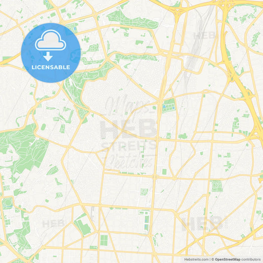 Tetuan de las Victorias, Spain Vector Map - Classic Colors