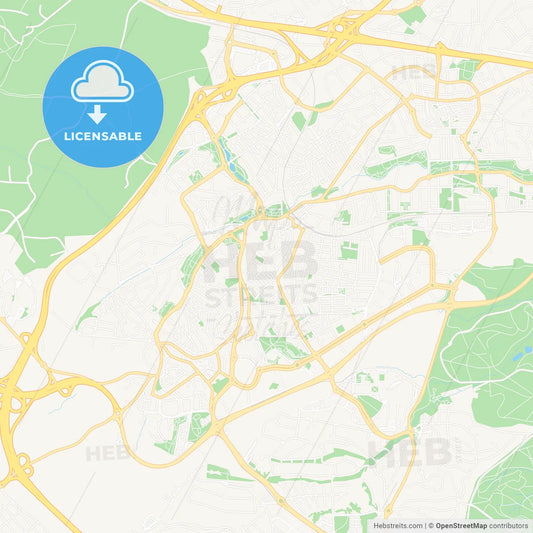 Pozuelo de Alarcon, Spain Vector Map - Classic Colors