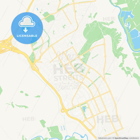 Rivas-Vaciamadrid, Spain Vector Map - Classic Colors