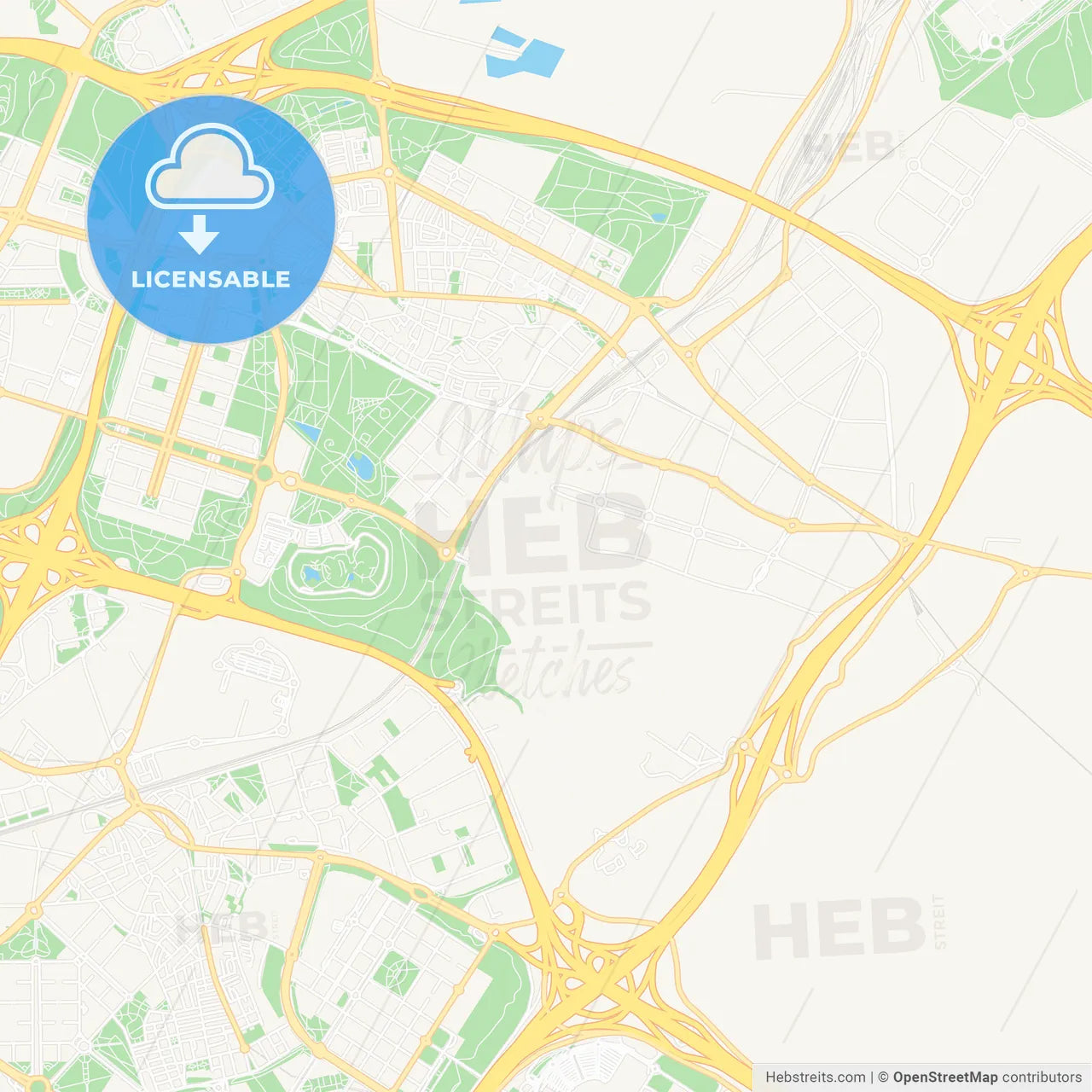 Vicalvaro, Spain Vector Map - Classic Colors