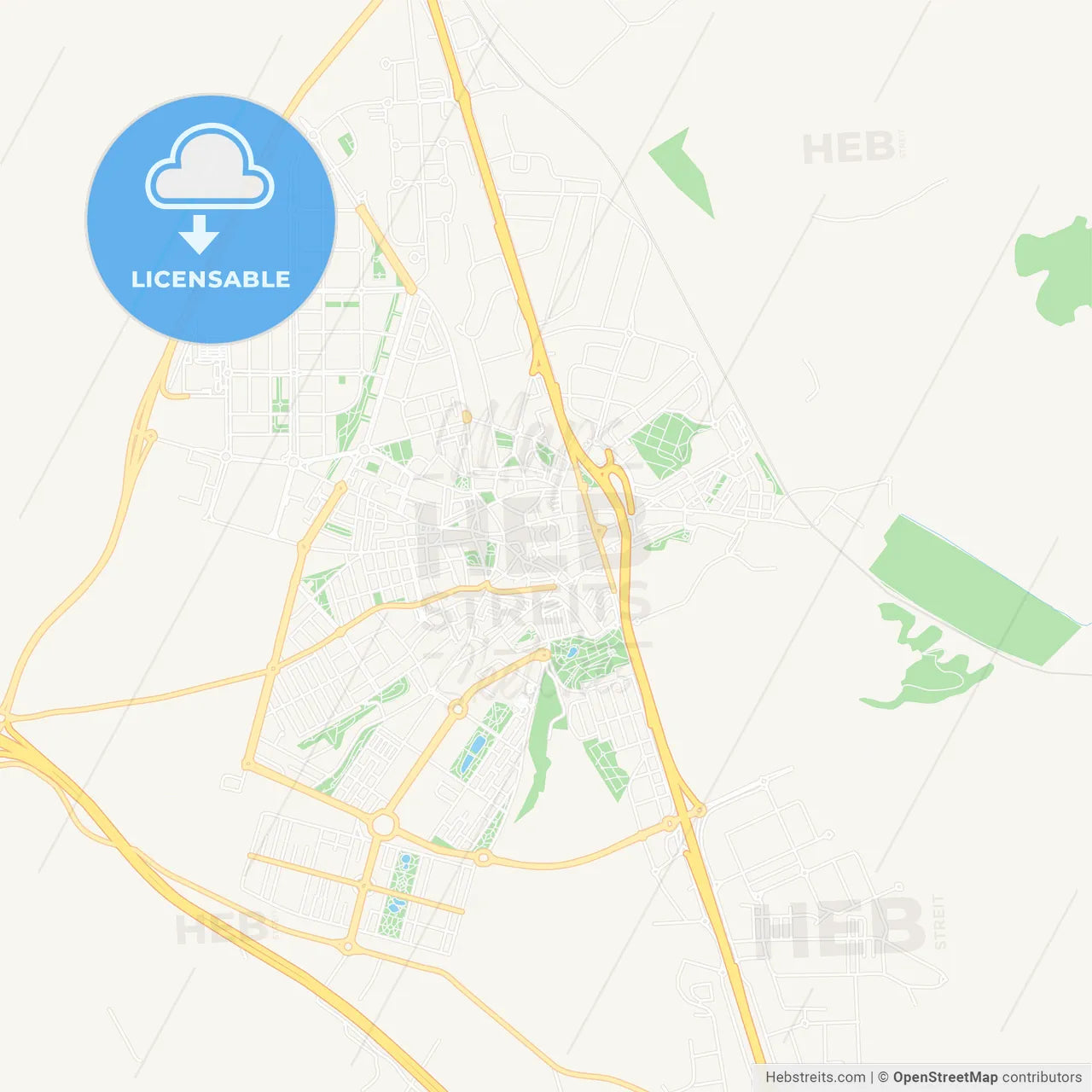 Valdemoro, Spain Vector Map - Classic Colors