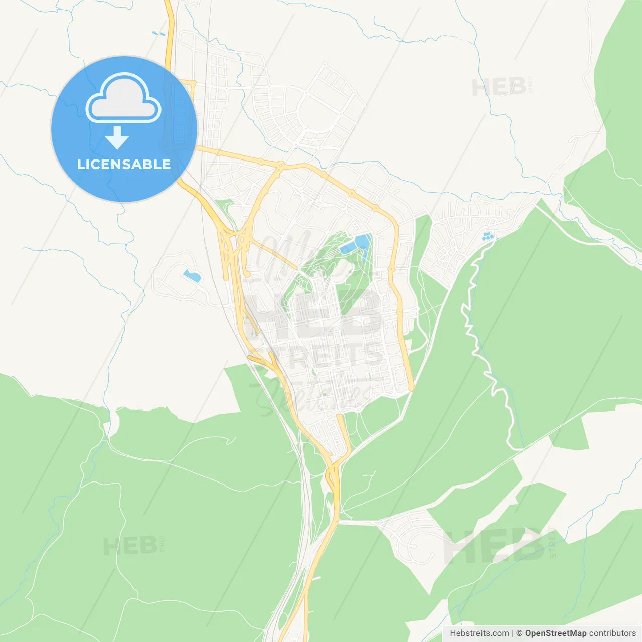 Tres Cantos, Spain Vector Map - Classic Colors