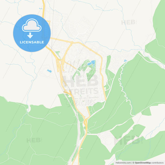 Tres Cantos, Spain Vector Map - Classic Colors