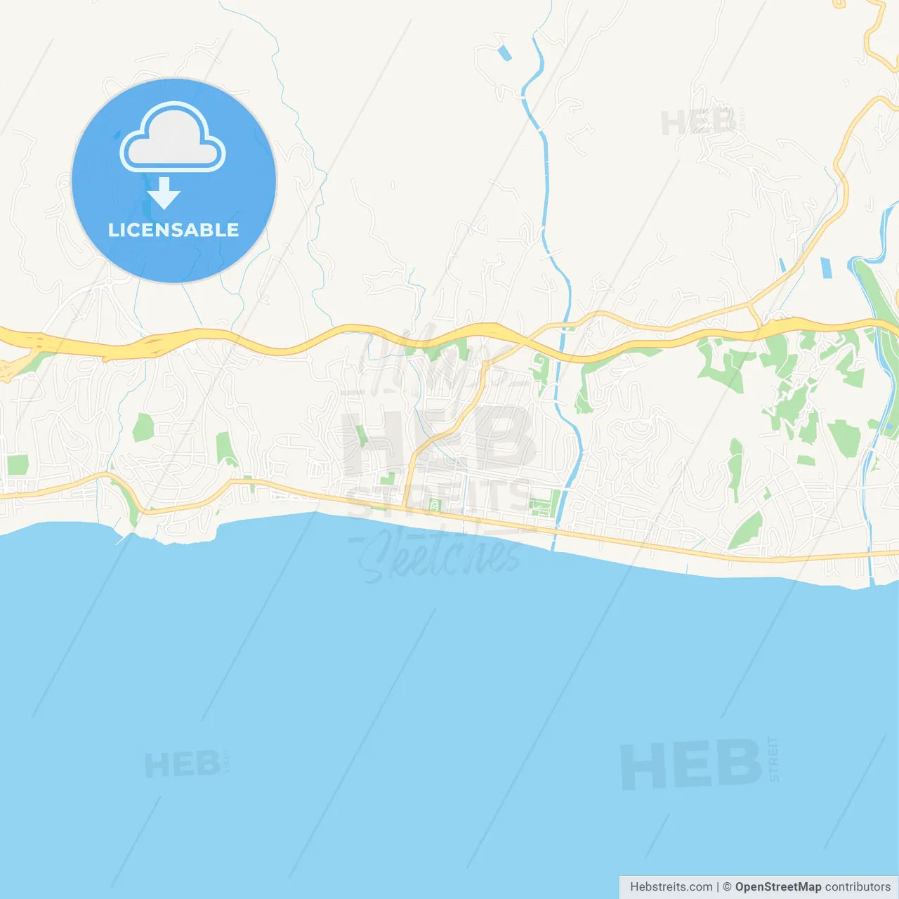 Rincon de la Victoria, Spain Vector Map - Classic Colors