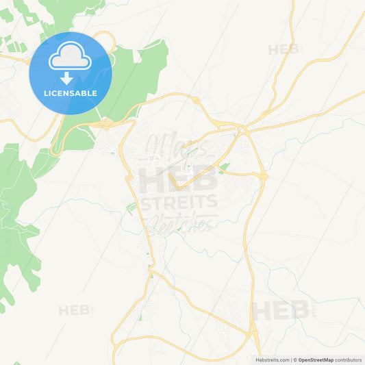 Ronda, Spain Vector Map - Classic Colors