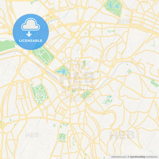 Ankara, Turkey Vector Map - Classic Colors