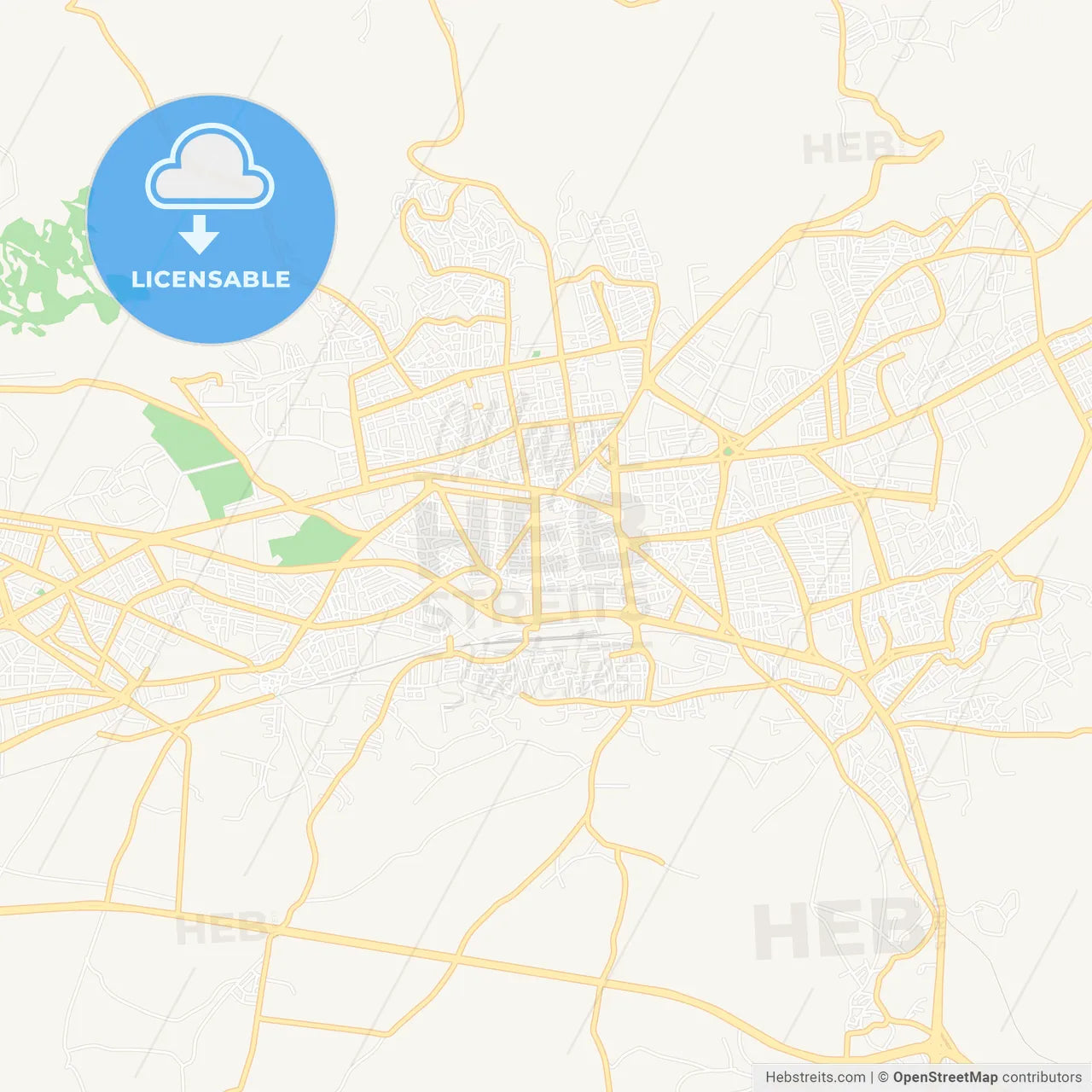 Elazig, Turkey Vector Map - Classic Colors