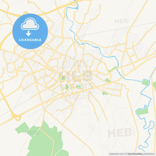 Tarsus, Turkey Vector Map - Classic Colors