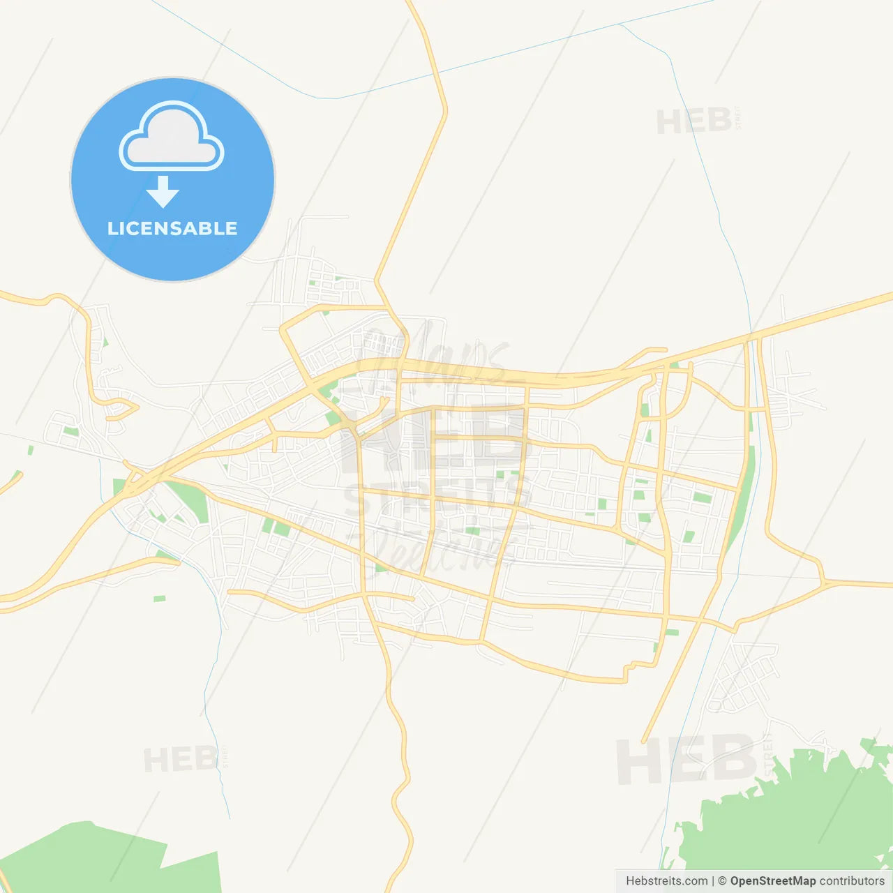 Salihli, Turkey Vector Map - Classic Colors