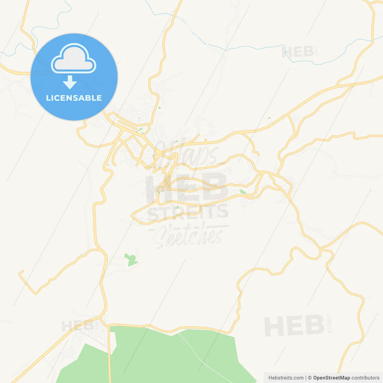 Mardin, Turkey Vector Map - Classic Colors