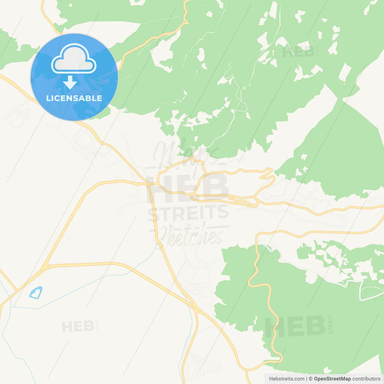 Niksar, Turkey Vector Map - Classic Colors