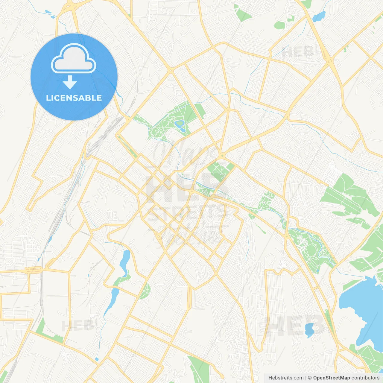 Simferopol, Ukraine Vector Map - Classic Colors