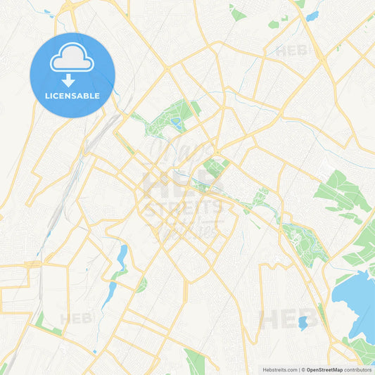 Simferopol, Ukraine Vector Map - Classic Colors