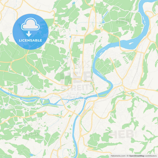 Steyr, Austria Vector Map - Classic Colors