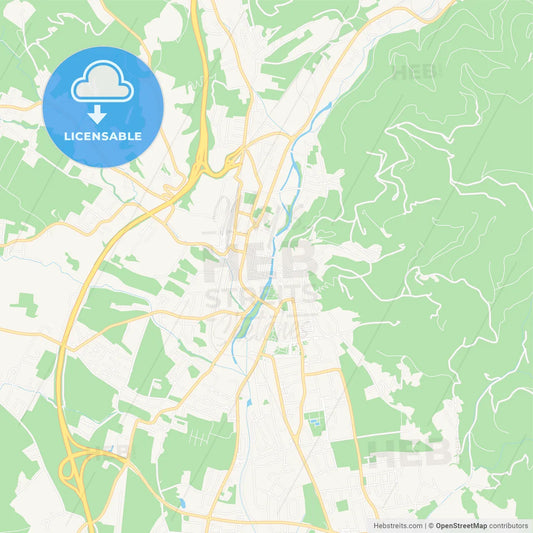 Wolfsberg, Austria Vector Map - Classic Colors