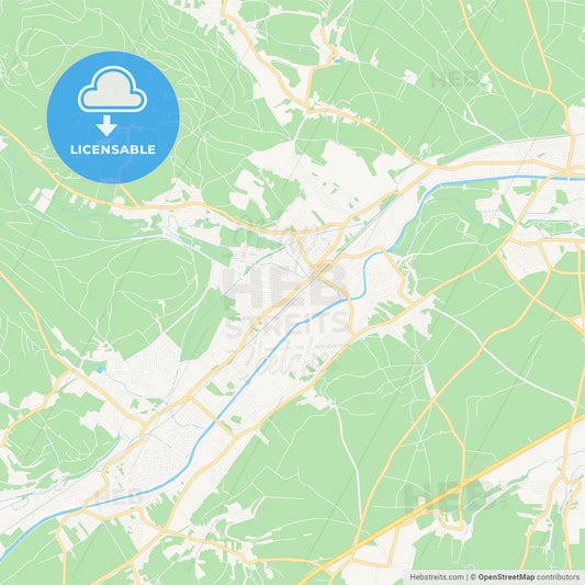 Ternitz, Austria Vector Map - Classic Colors