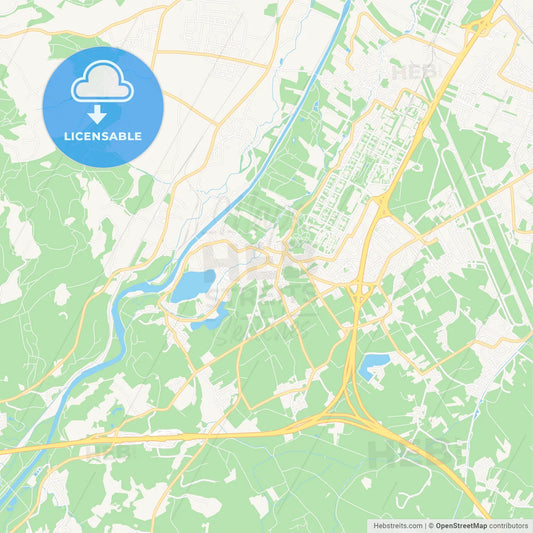 Wals-Siezenheim, Austria Vector Map - Classic Colors