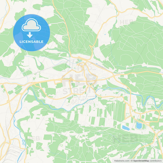 Vocklabruck, Austria Vector Map - Classic Colors