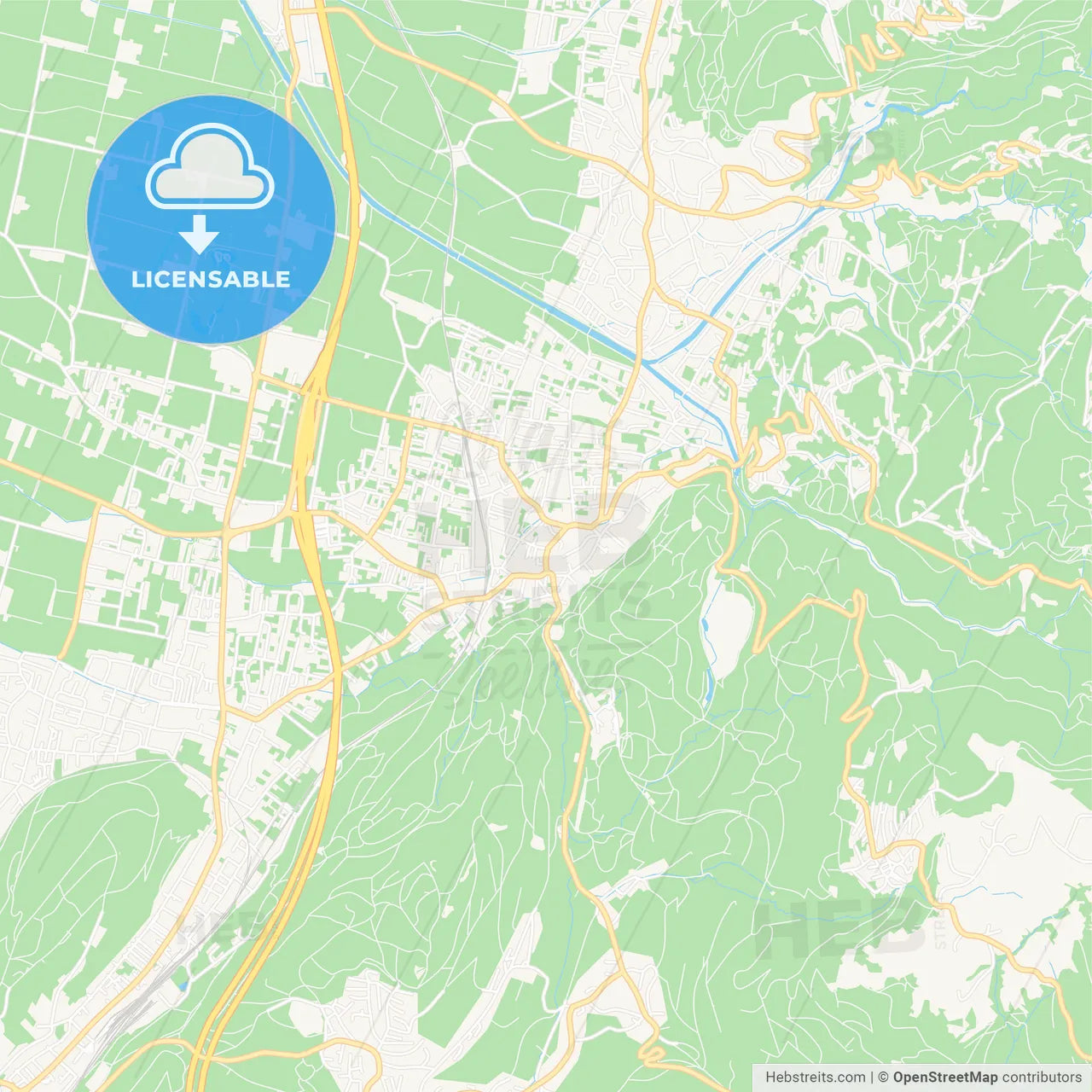 Rankweil, Austria Vector Map - Classic Colors