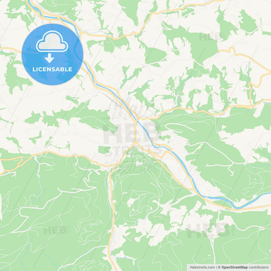 Waidhofen, Austria Vector Map - Classic Colors