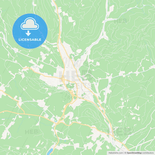 Trofaiach, Austria Vector Map - Classic Colors
