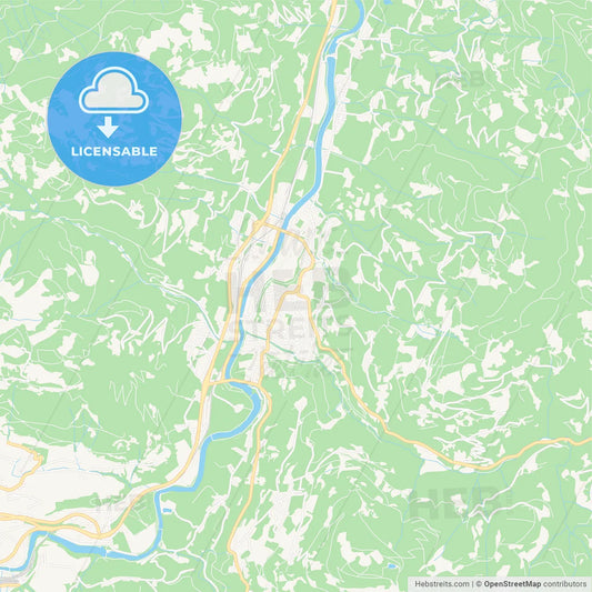 Sankt Johann im Pongau, Austria Vector Map - Classic Colors