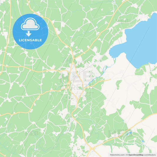 Seekirchen am Wallersee, Austria Vector Map - Classic Colors