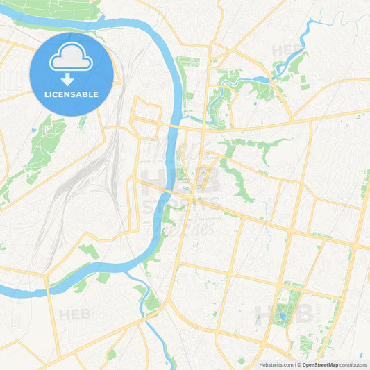 Vitebsk, Belarus Vector Map - Classic Colors