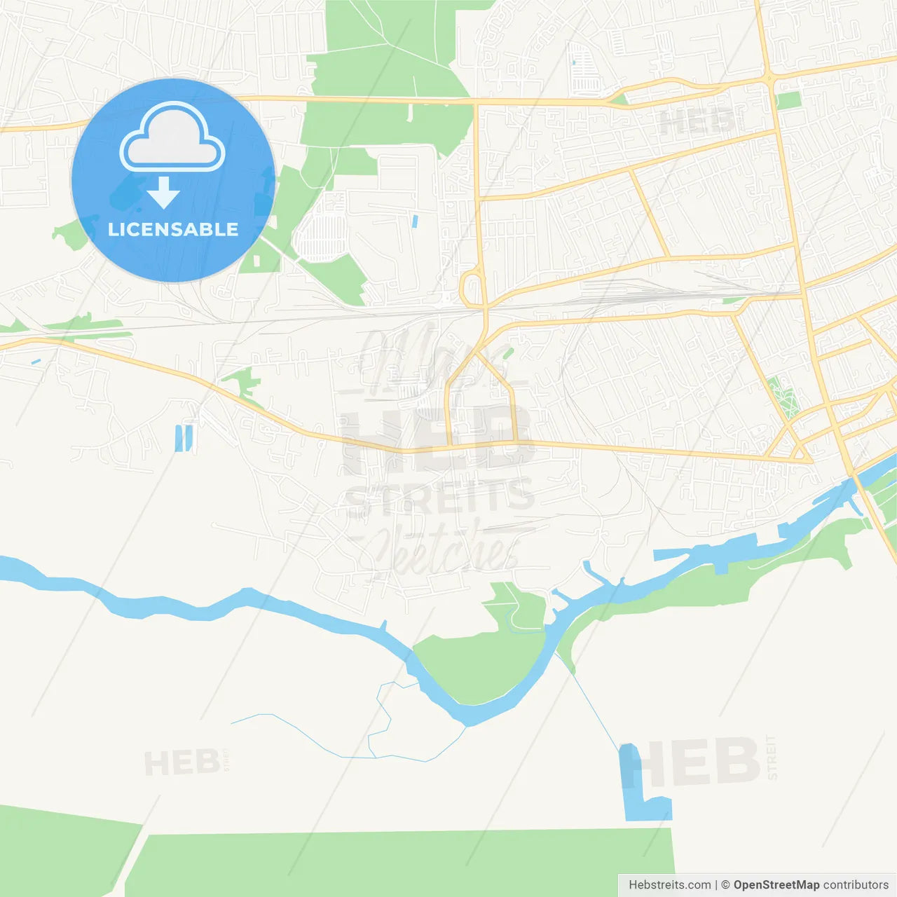 Pinsk, Belarus Vector Map - Classic Colors