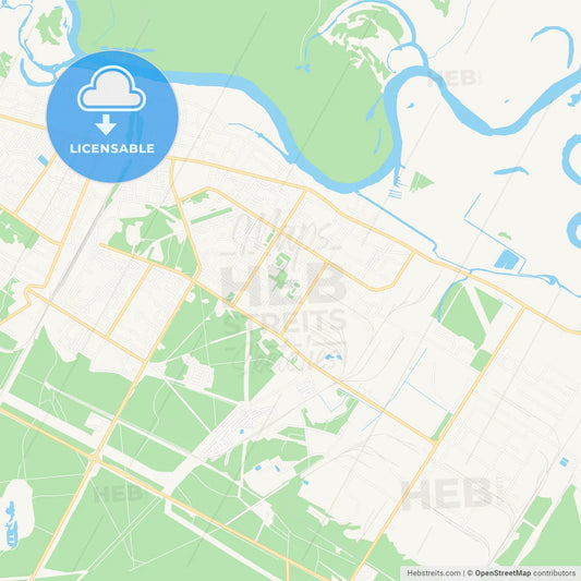 Svietlahorsk, Belarus Vector Map - Classic Colors